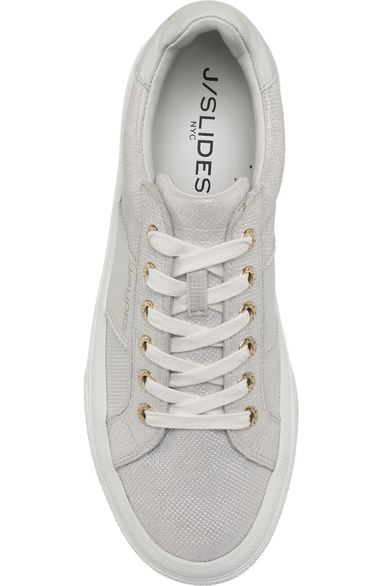 JSlides Gilda Platform Sneaker, Alternate, color, White/ Silver
