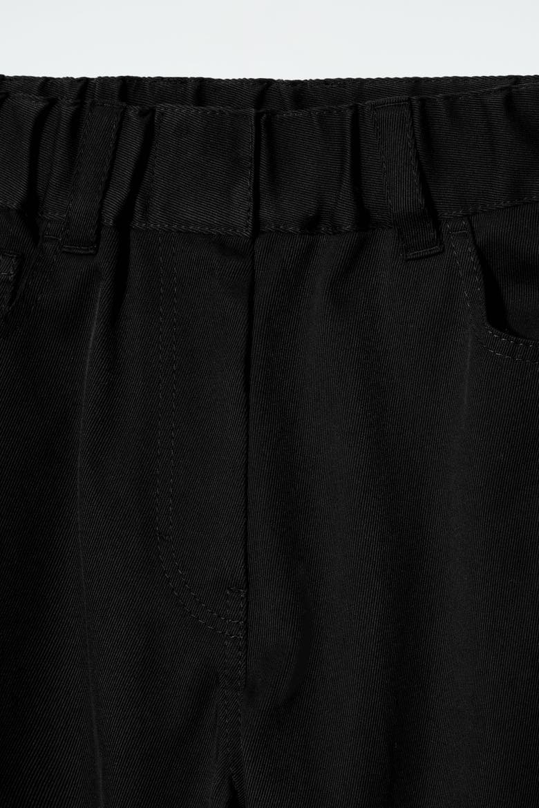 Wide-Leg Cotton Pants, Alternate, color, BLACK