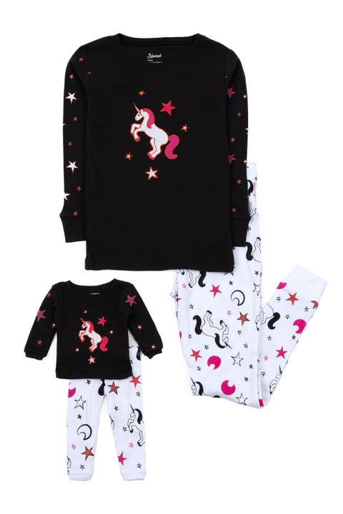 Girls & Matching Doll 2-pc. Cotton Pajamas, Fantasy & Character Prints