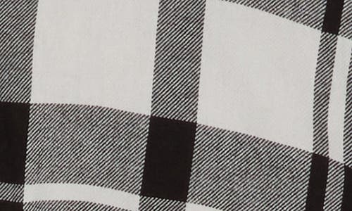 Thread & Supply Tia Plaid Crop Button-up Shirt In Black White Plaid