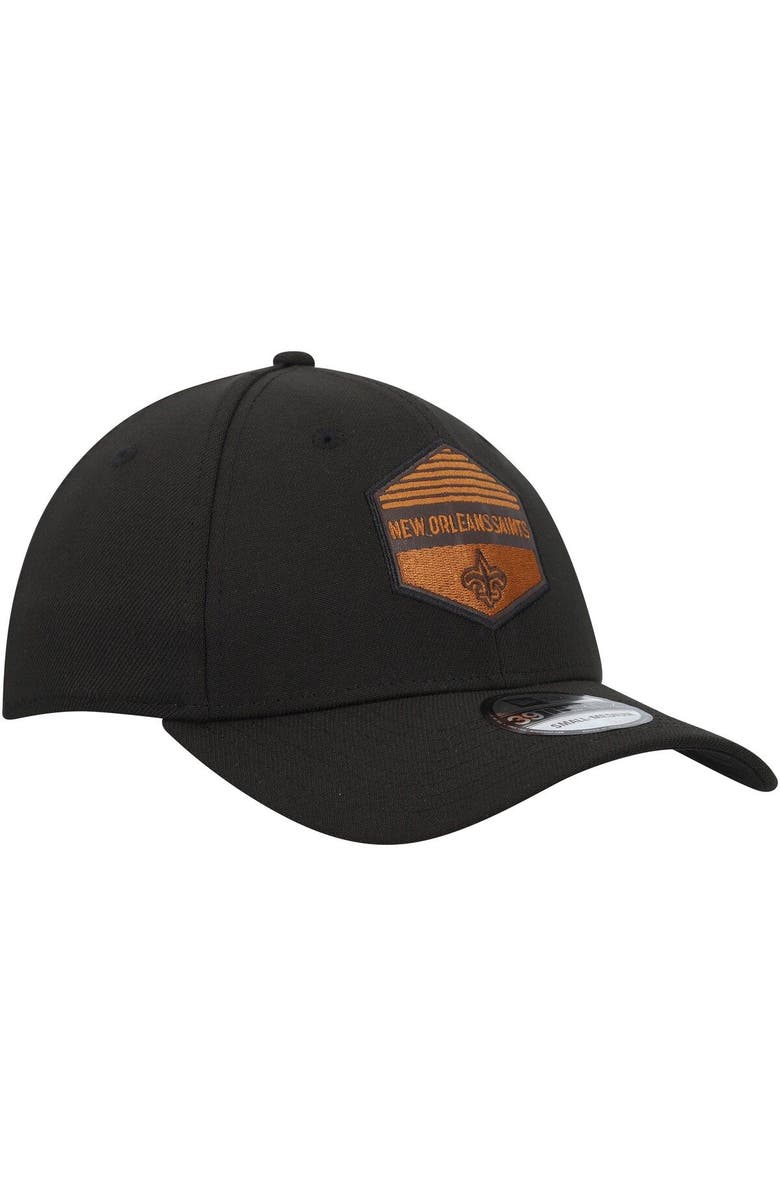 New Era Men's New Era Black New Orleans Saints Gulch 39THIRTY Flex Hat, Alternate, color, 