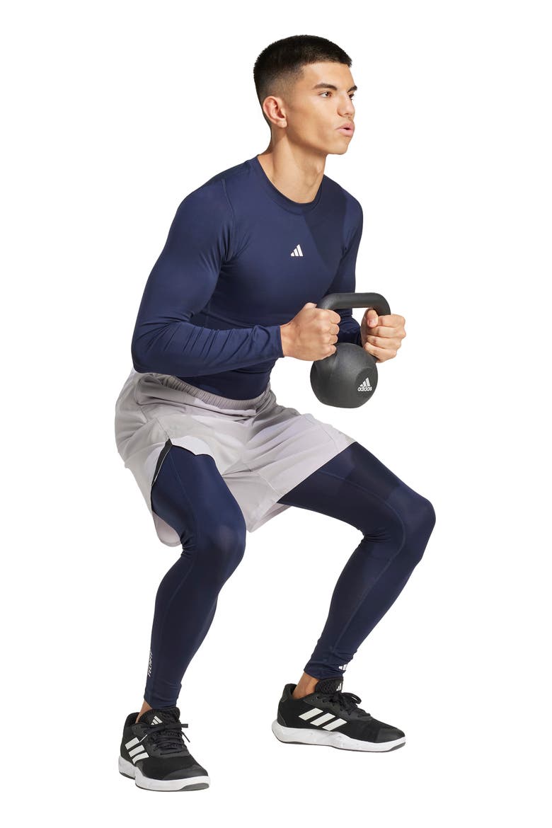 Techfit Long Train Leggings, Alternate, color, INK