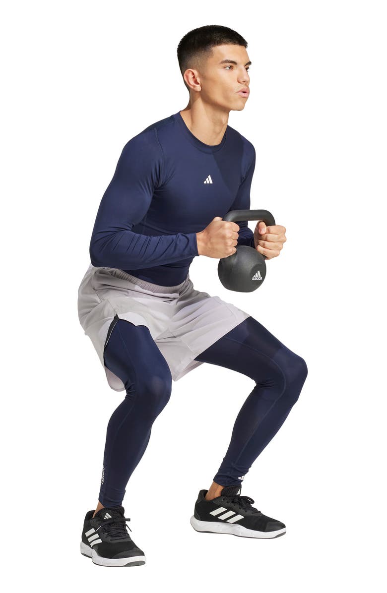 adidas Techfit Long Train Leggings, Alternate, color, Ink