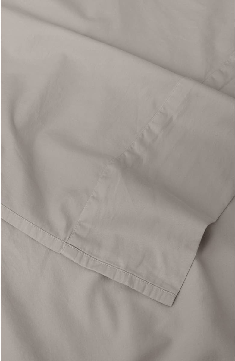 Pact Organic Cotton Organic Room Service Sateen Flat Sheet, Alternate, color, Dove Grey