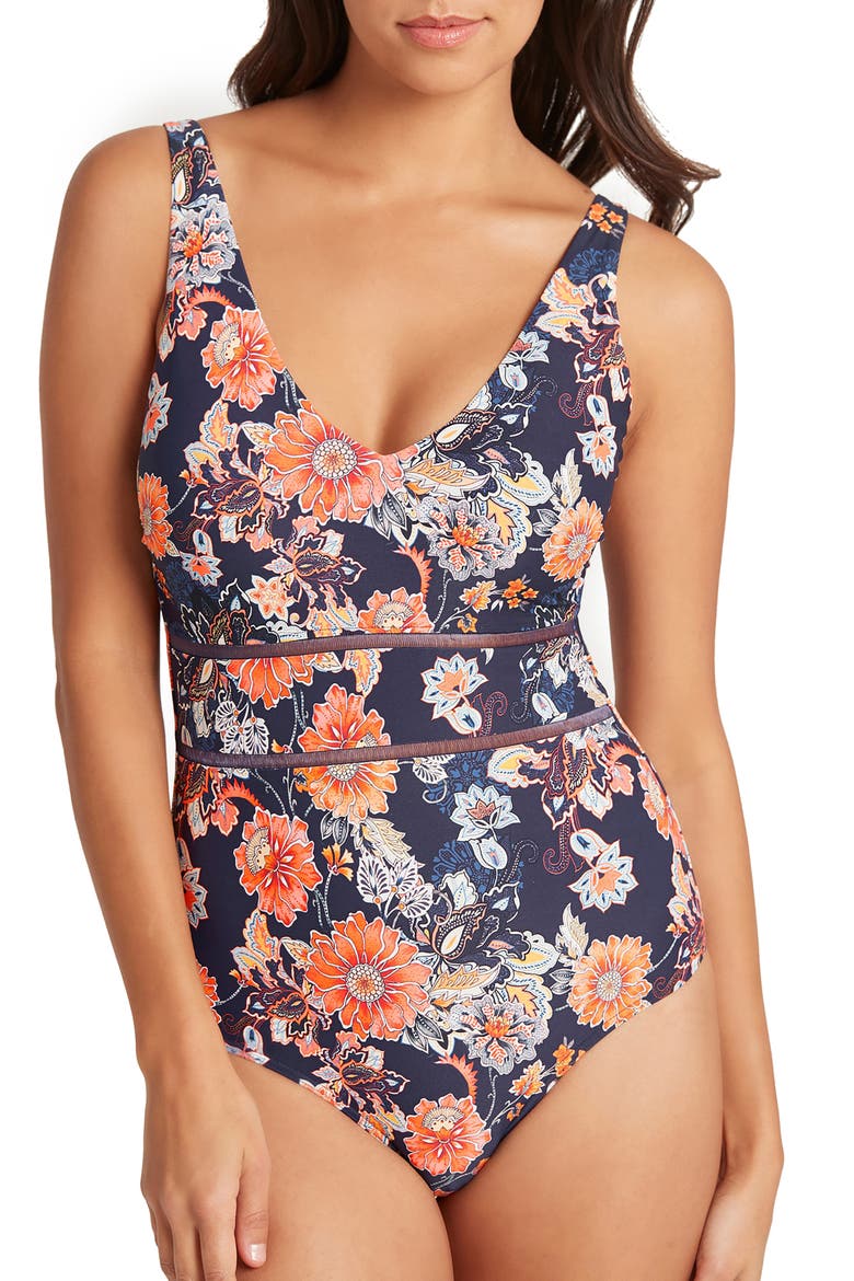 Multifit One-Piece Swimsuit, Alternate, color, NIGHT SKY
