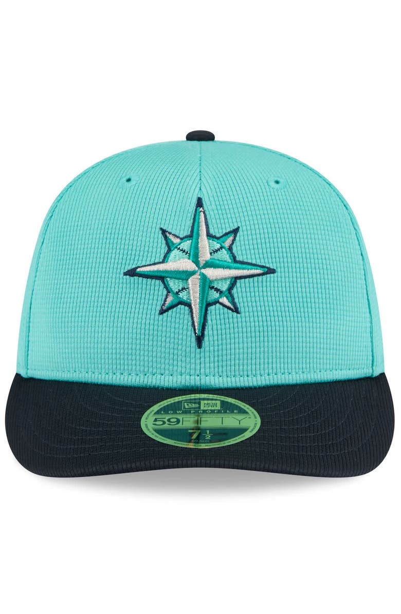 New Era Men's New Era  Aqua/Navy Seattle Mariners 2025 Spring Training Low Profile 59FIFTY Fitted Hat, Alternate, color, 