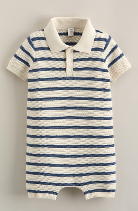 Cotton Polo Sweater Romper (Baby)