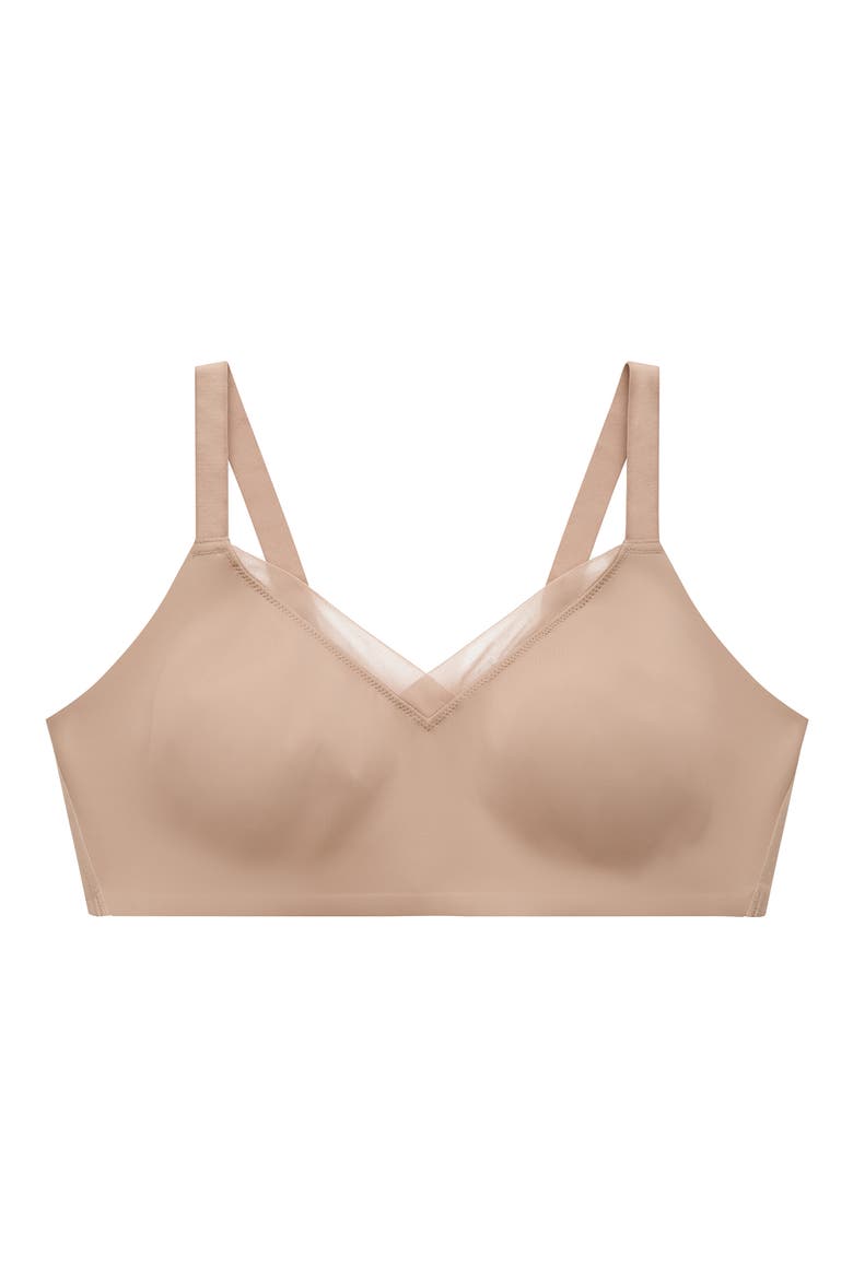 24/7® Classic Wireless Crossover Minimizer Bra, Alternate, color, TAUPE