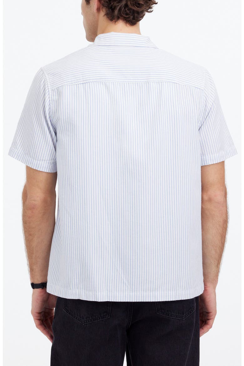 Stripe Twill Camp Shirt, Alternate, color, HYDRANGEA