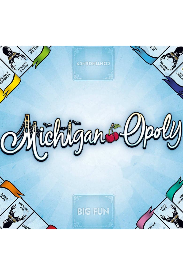 Michigan Opoly Board Game, Alternate, color, Multicolored