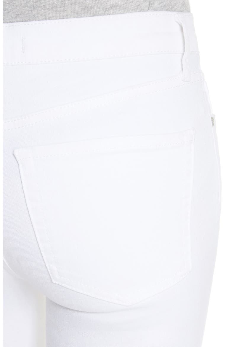We the Free by Free People High Waist Busted Knee Skinny Jeans, Alternate, color, WHITE