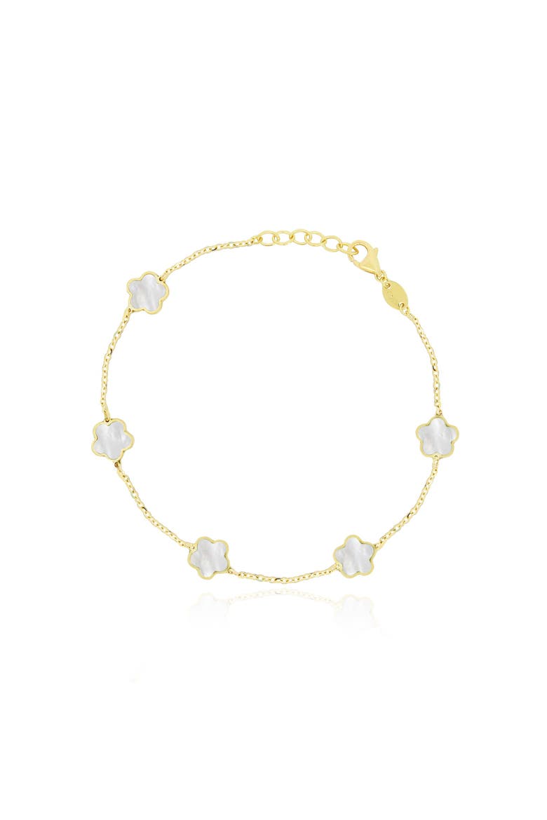 Mother of Pearl Flower Bracelet, Main, color, Mother of Pearl