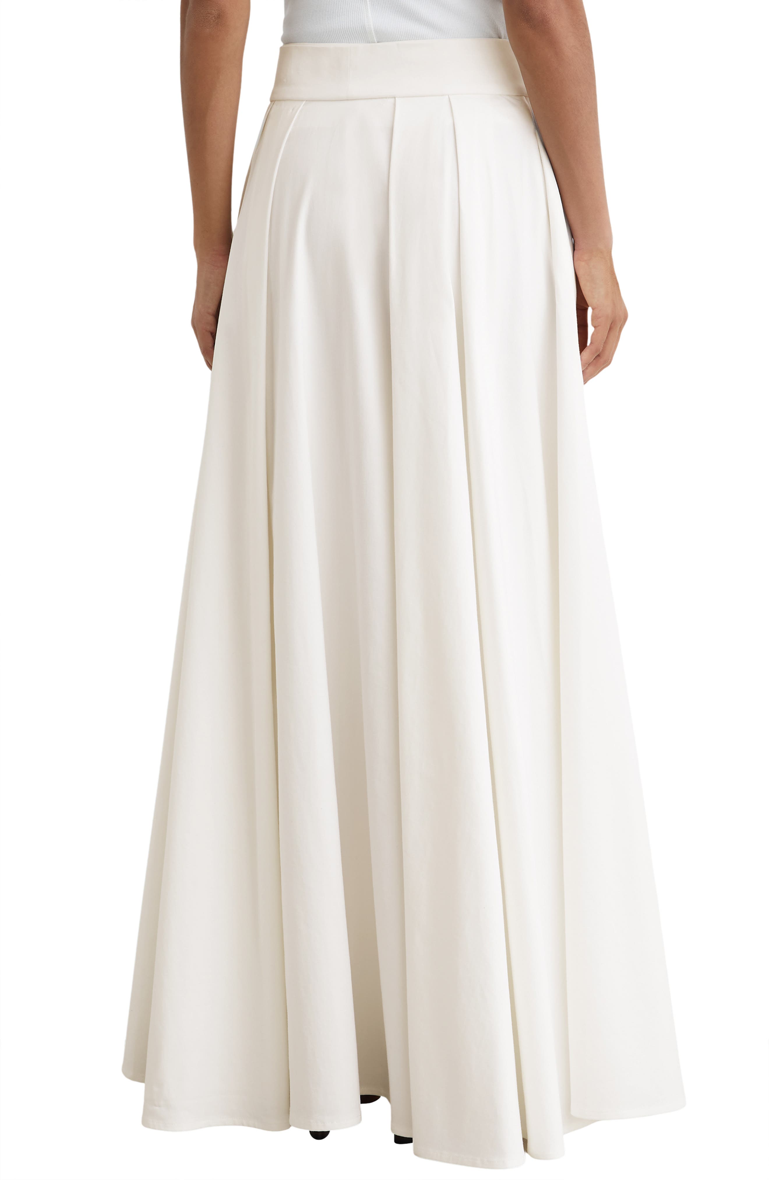 Simone Cotton Blend Pleated Maxi Skirt - image 2