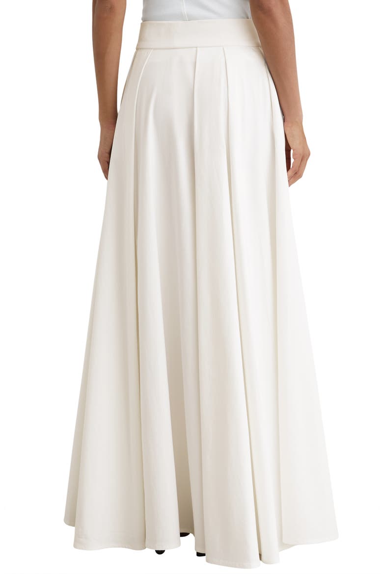 Simone Cotton Blend Pleated Maxi Skirt, Alternate, color, IVORY