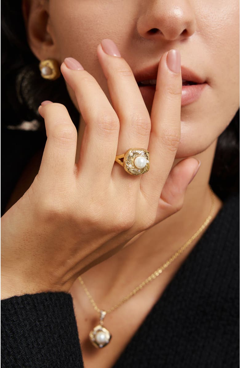 RC RETRO CHIC Canary Ring, Alternate, color, Gold & White