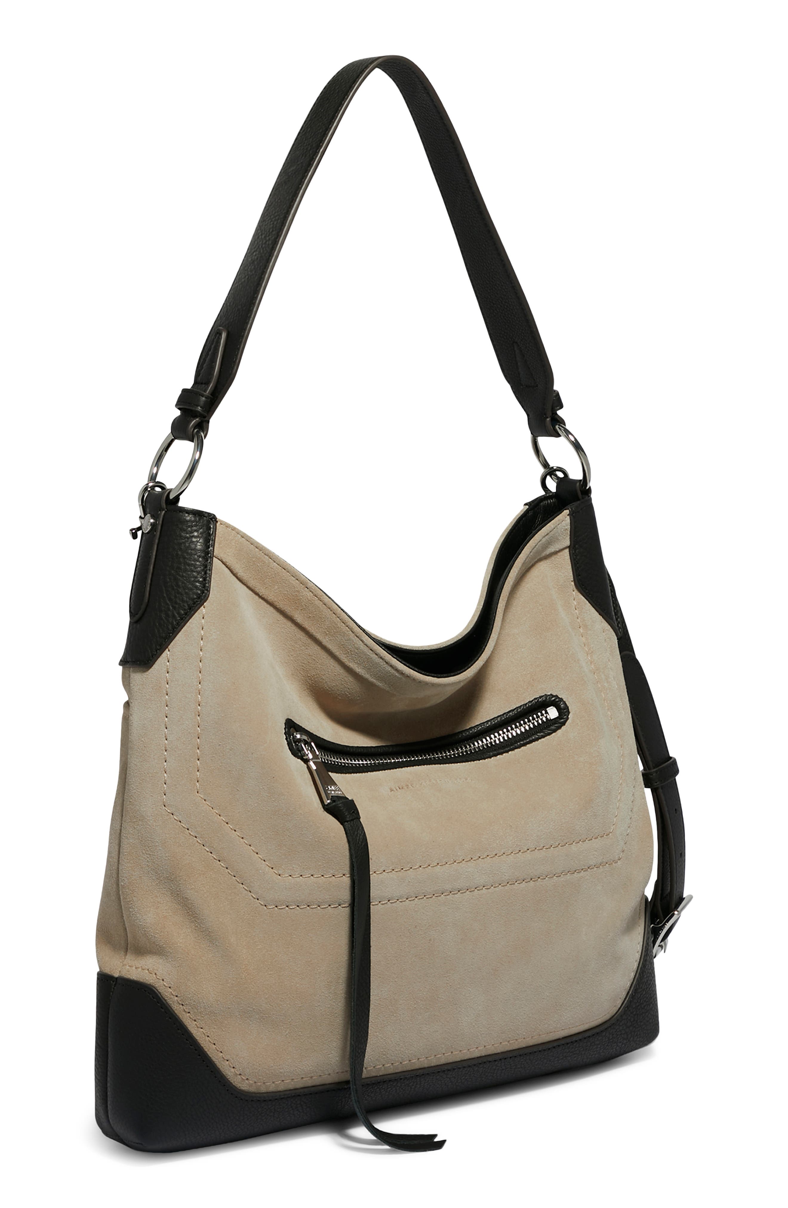 Bandit Convertible Hobo Bag, Alternate, color, OAT SUEDE