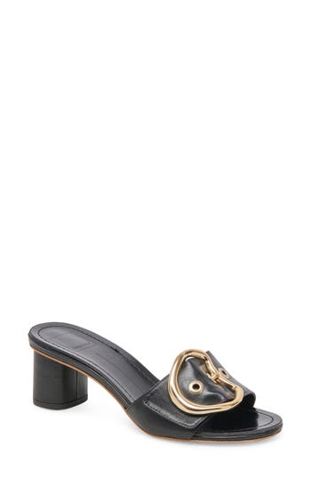 Dolce Vita Laika Womens Leather Slip-on Heels In Grey/white Leather