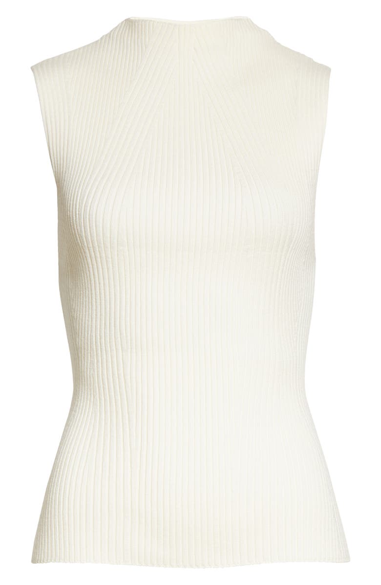 ANINE BING Women's Opal Directional Ribbed Sweater Tank, Alternate, color, Ivory