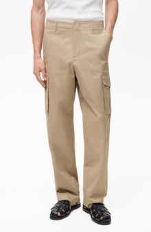 MANGO Relaxed Fit Flat Front Cargo Pants