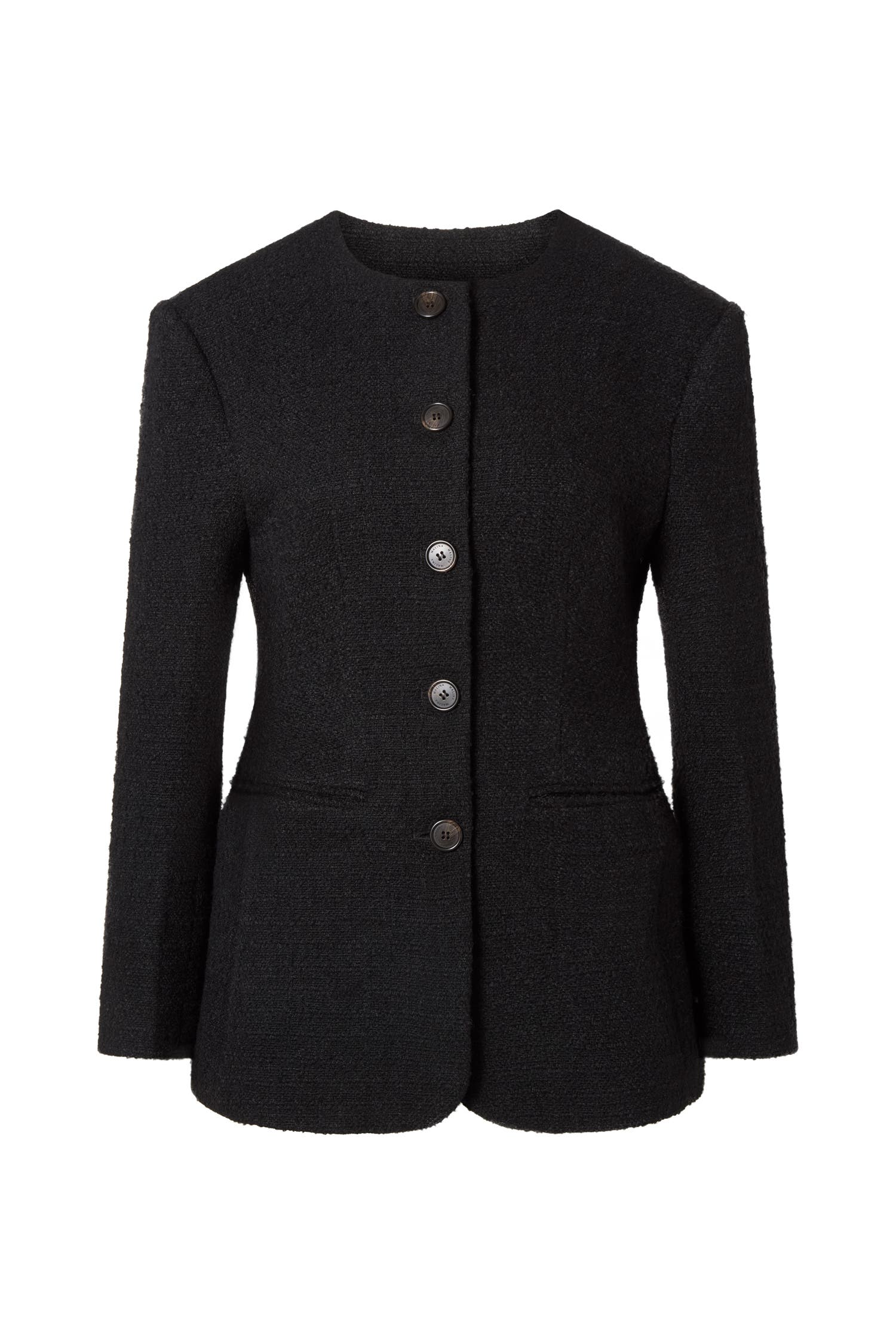 Carol Textured Round Neck Blazer - image 2