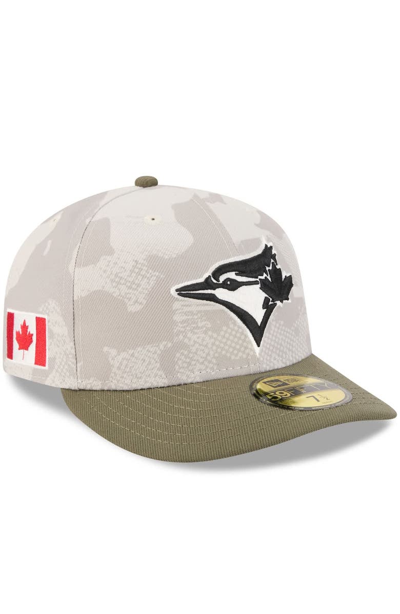 New Era Men's New Era Light Beige/Olive Toronto Blue Jays 2025 Armed Forces Day 59FIFTY Fitted Hat, Main, color, Light Beige