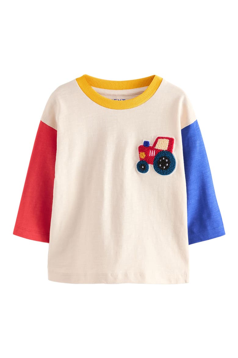 Kids' Colorblock Tractor Long Sleeve T-Shirt, Main, color, RED