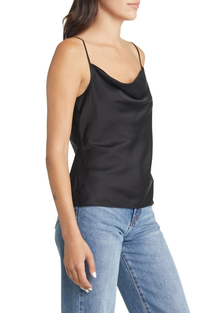 AllSaints Hadley Cowl Neck Satin Top, Alternate, color, 