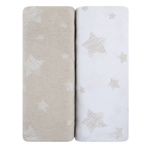 ZZDNU Changing Pad Cover Baby Changing Pad Cover - Cradle Sheet 2 Pack in Tan Drawn Star  product