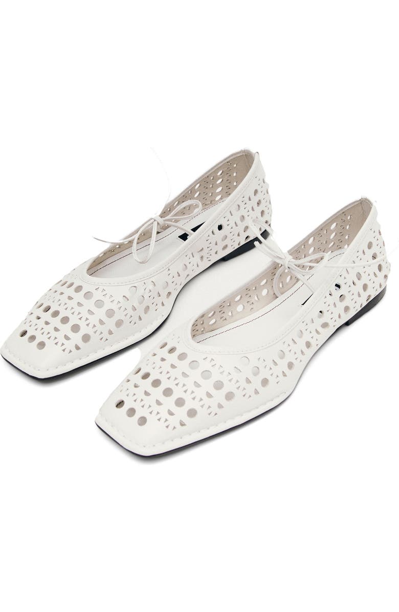 ALOHAS Sway Ballet Flat, Alternate, color, White