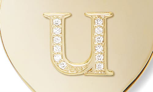 Melinda Maria Love Letters Initial Heart Medallion Necklace In Gold U