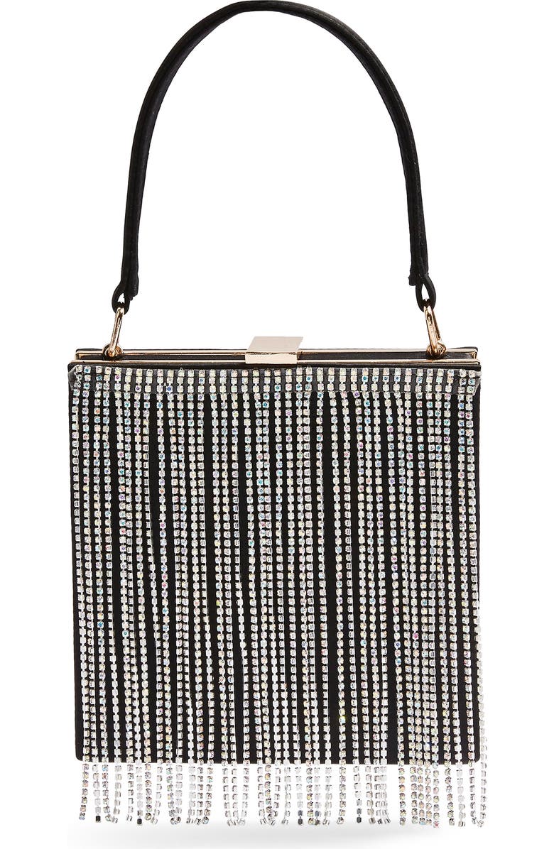 Topshop Fringe Frame Bag, Main, color,