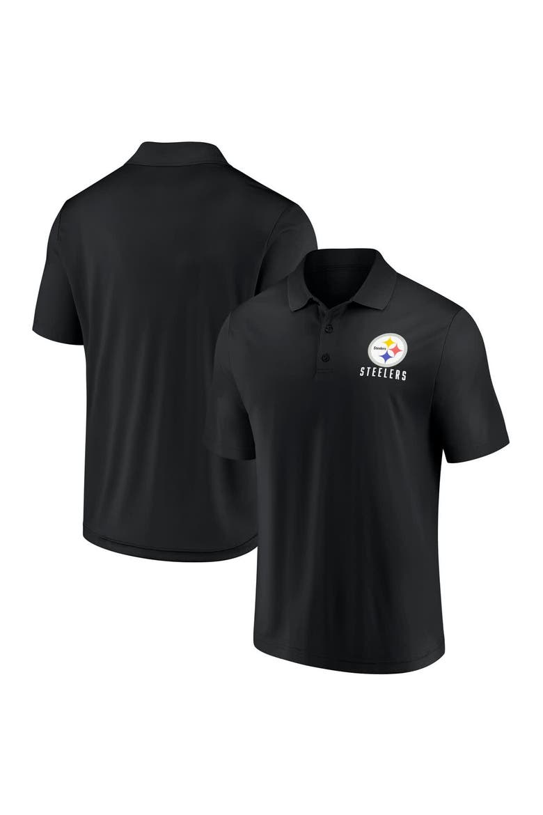 Men's Fanatics  Black Pittsburgh Steelers Lockup Polo, Alternate, color, Black