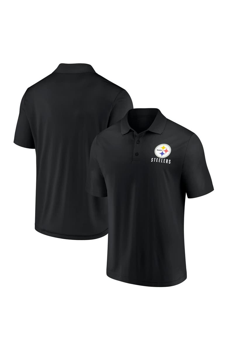 FANATICS Men's Fanatics Black Pittsburgh Steelers Lockup Polo, Alternate, color, Black