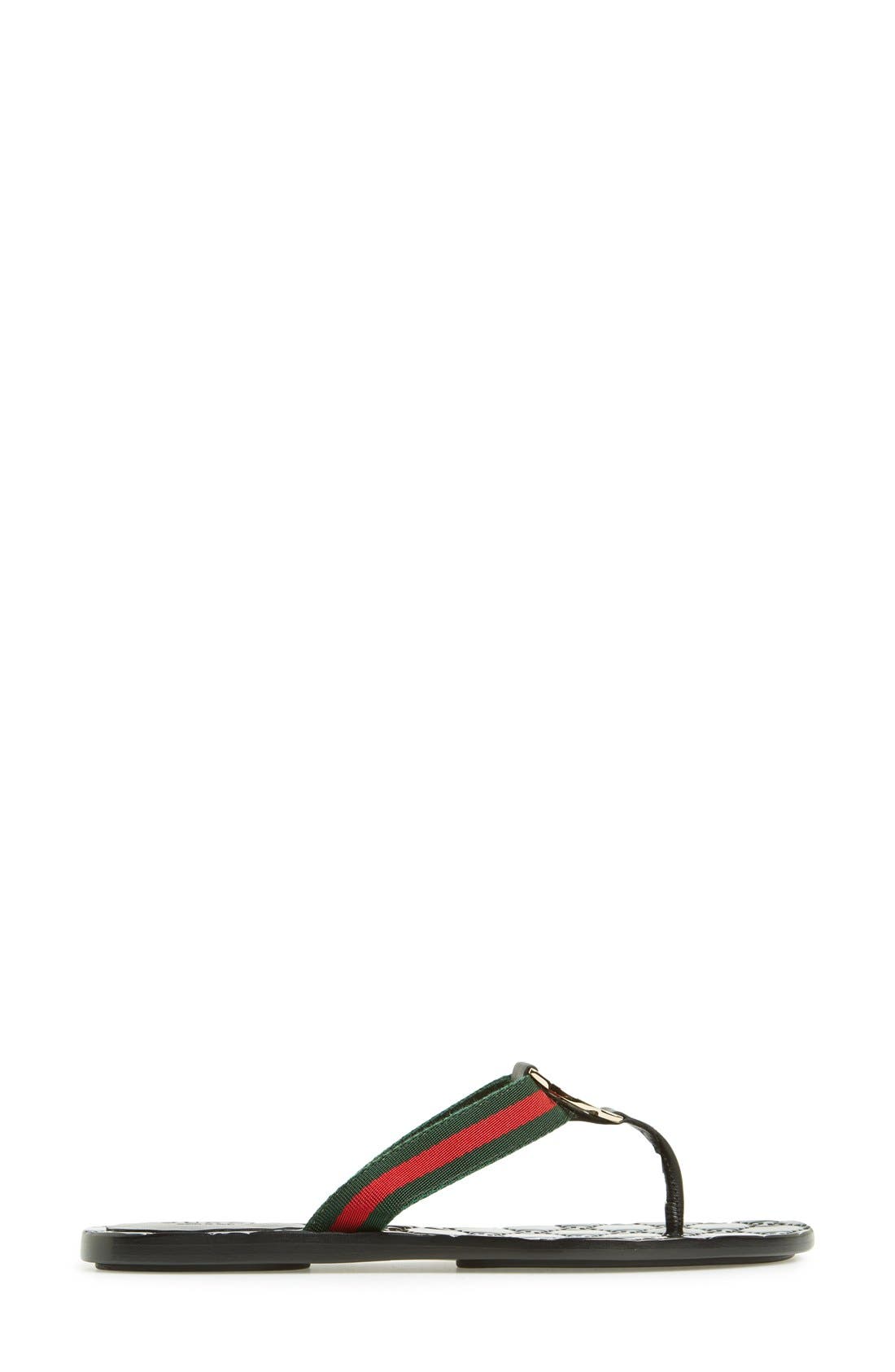 Gucci GG Logo Flip Flop, Alternate, color, 