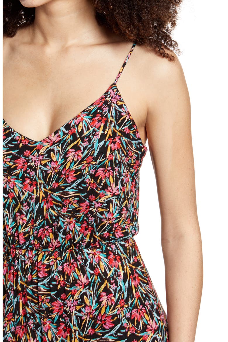 Tiered Cami Maxi Dress, Alternate, color, BLACK MULTI FLORAL