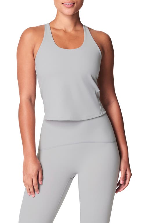 SPANX® Get Moving Contour Crossback Shelf Bra Tank in Cloudy Grey 