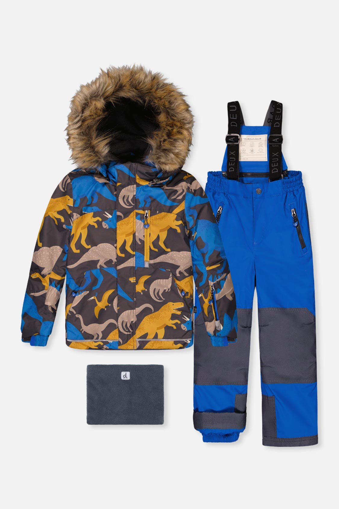 selected Grey and Blue Dinosaur Print