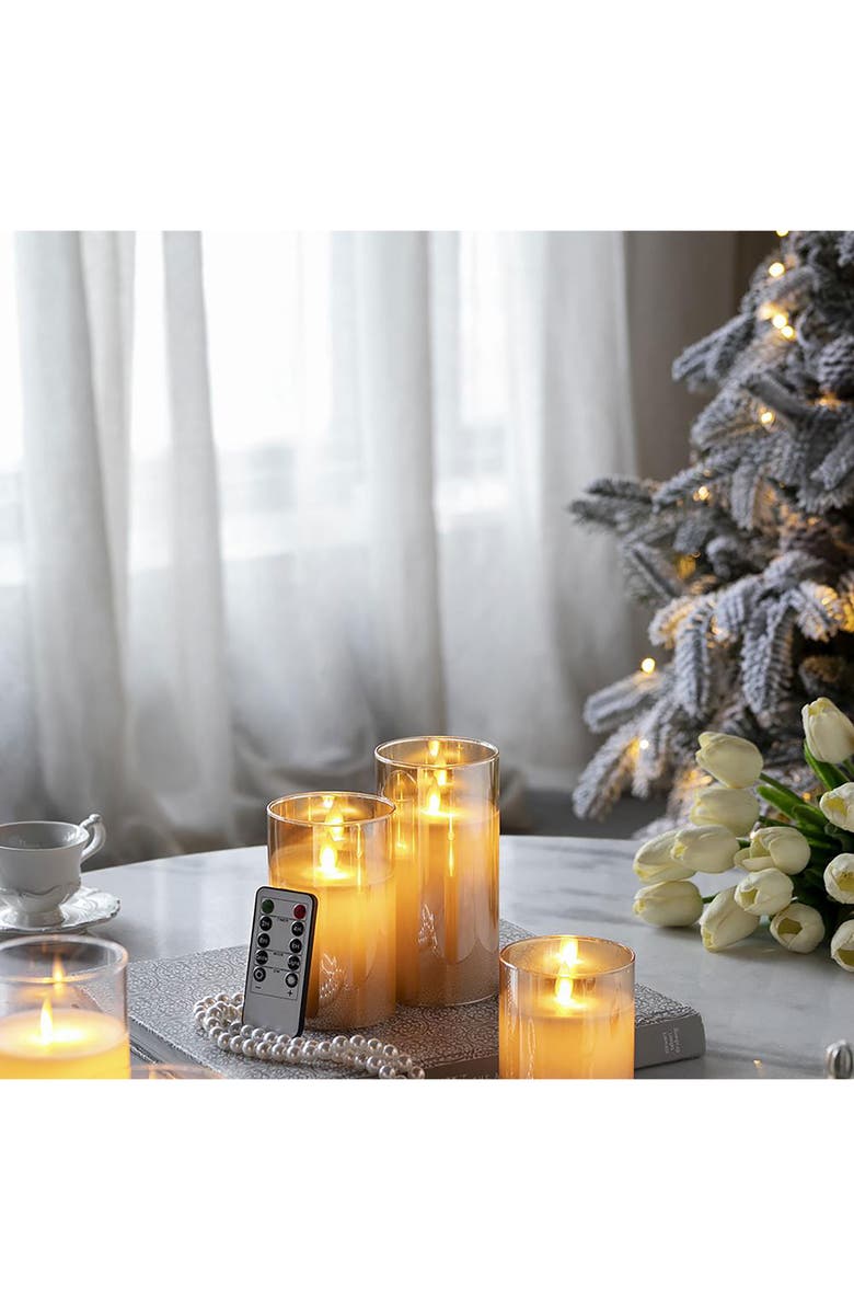 A & B Home Set of 3 Flameless LED Candles, Alternate, color,