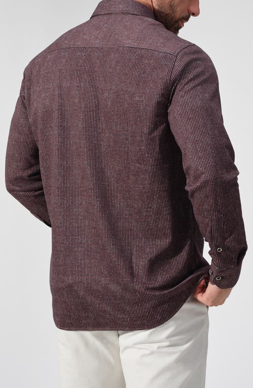 Studio Garnet Los Angeles Heritage Knit Button-down Shirt In Brown