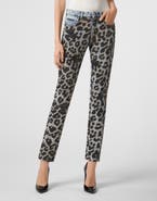 PHILIPP PLEIN Crystal Palm Tree Boyfriend Jeans Women