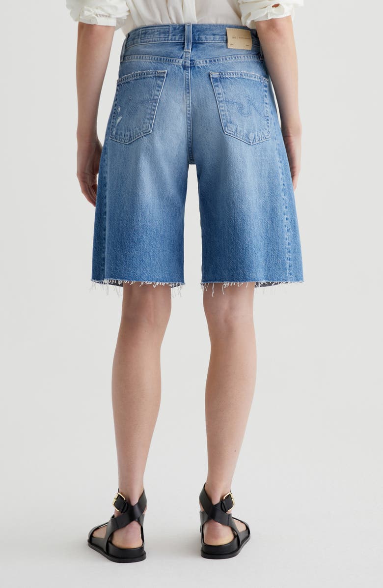 AG Hattie Raw Hem High Waist Denim Barrel Shorts, Alternate, color, 17 Years Divergent