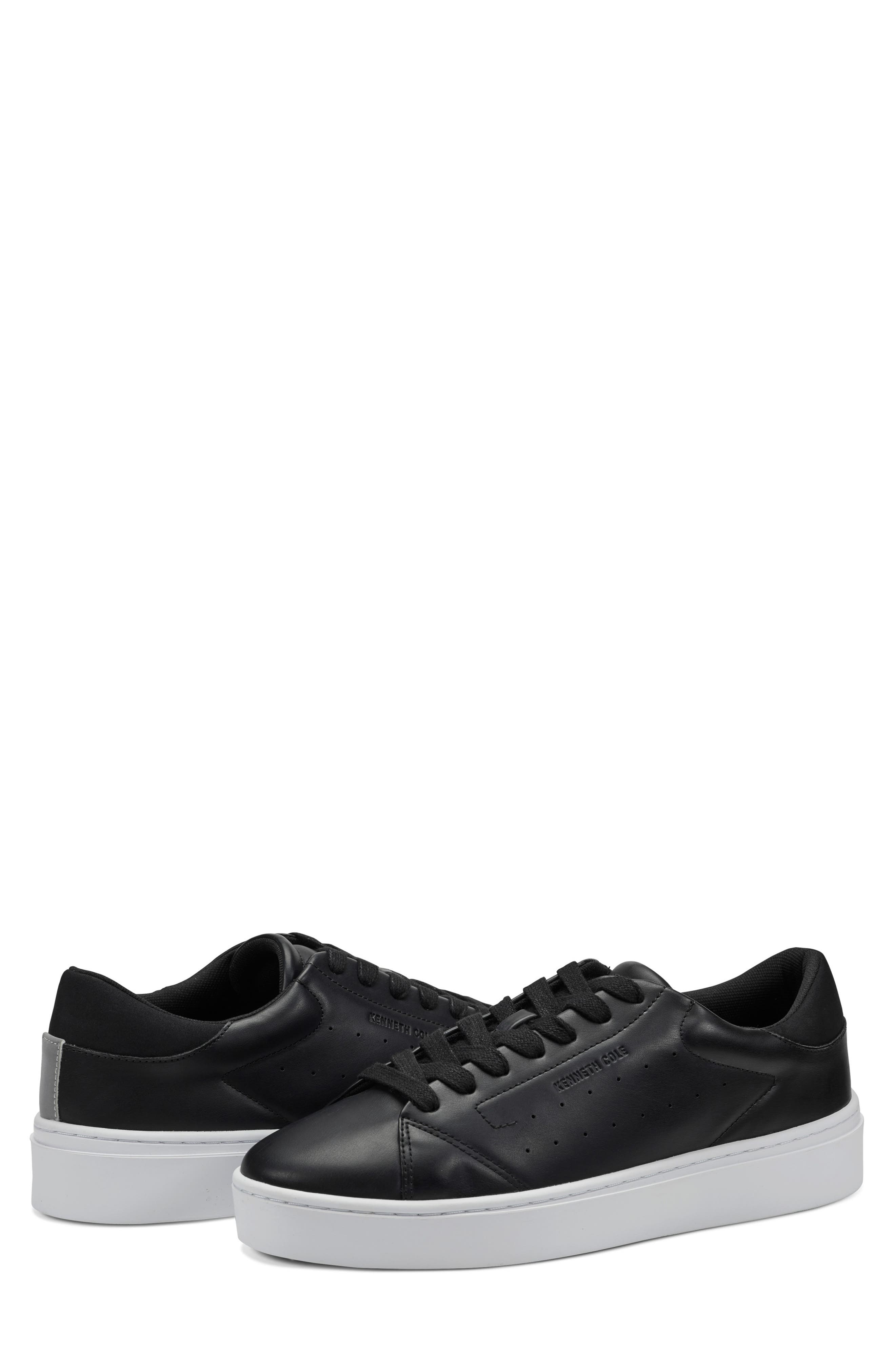 Kenneth Cole New York Nicco Low Top Sneaker, Alternate, color, Black/ Black/ Silver