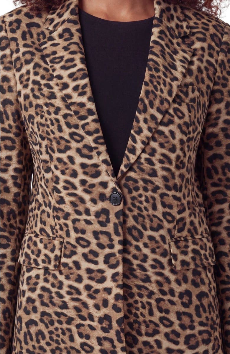 Lords of Harlech Leopard Womens Tailored Blazer, Alternate, color, Leopard Brown