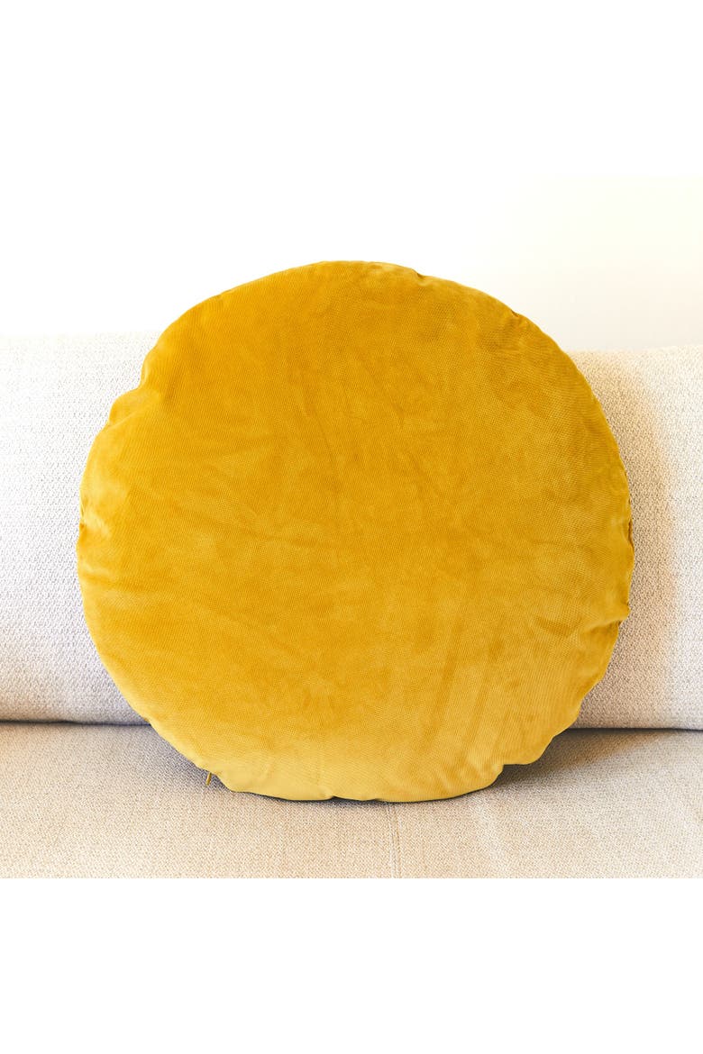The Large Circle in Velvet, Main, color, Mustard