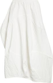 MELITTA BAUMEISTER Wavy Seam Crinkled Cotton & Nylon Midi Skirt