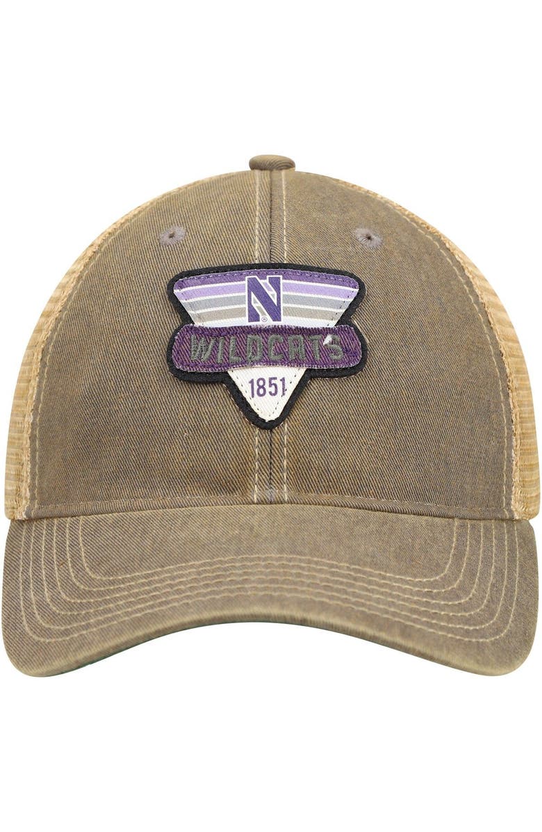 LEGACY ATHLETIC Men's Gray Northwestern Wildcats Legacy Point Old Favorite Trucker Snapback Hat, Alternate, color, Gray