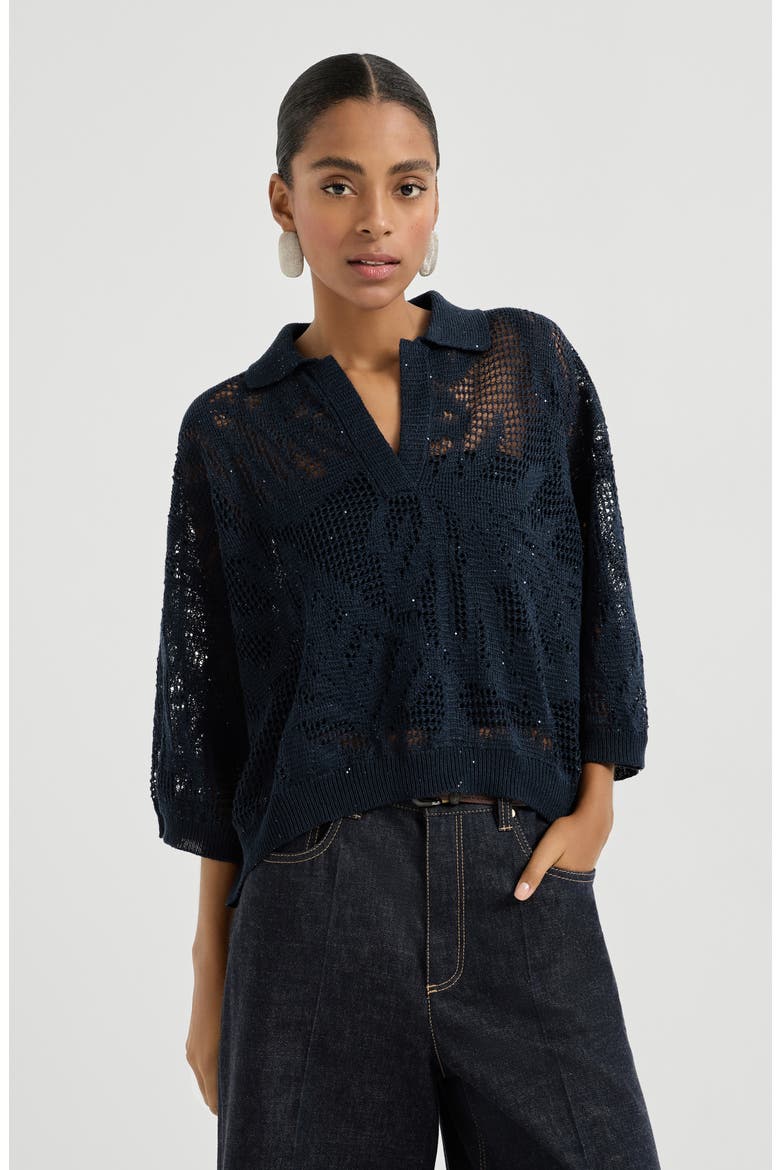 Dazzling water lilies polo, Main, color, Blue