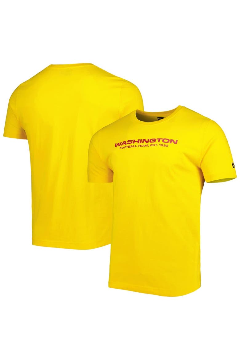 Men's New Era Gold Washington Commanders League Tonal T-Shirt, Main, color, Gold