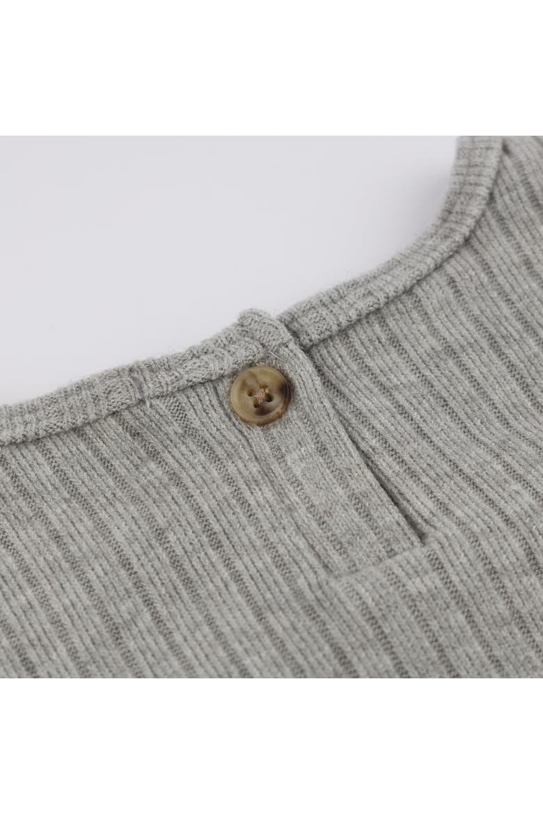 Wide Rib Fuzzy Sweater Knit Brooklyn Boxy- Infant, Alternate, color, Heather Grey