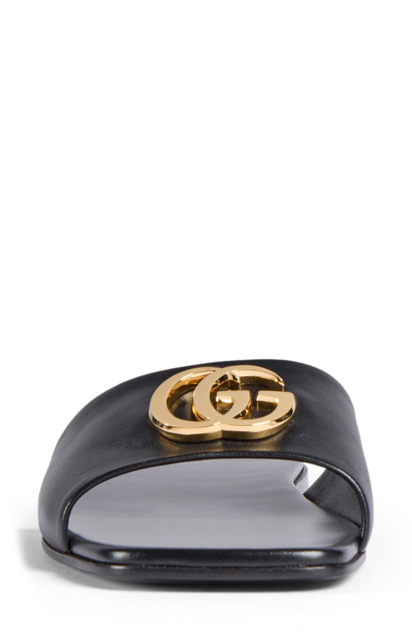 Gucci Interlocking-G Slide Sandal, Alternate, color, Nero